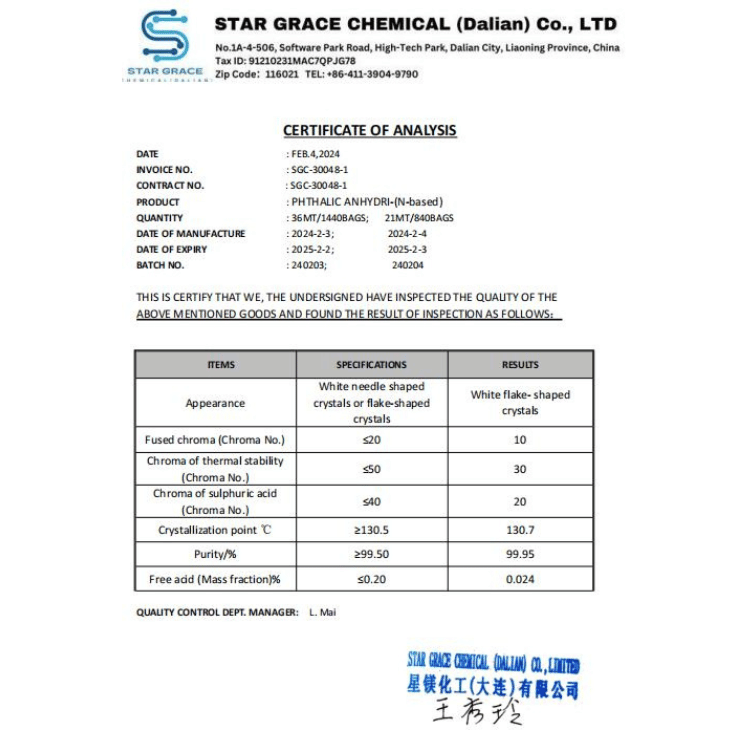 Phthalic Anhydride Flakes Uses